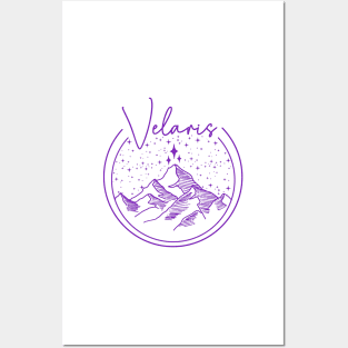 ACOTAR Velaris Logo Purple Posters and Art